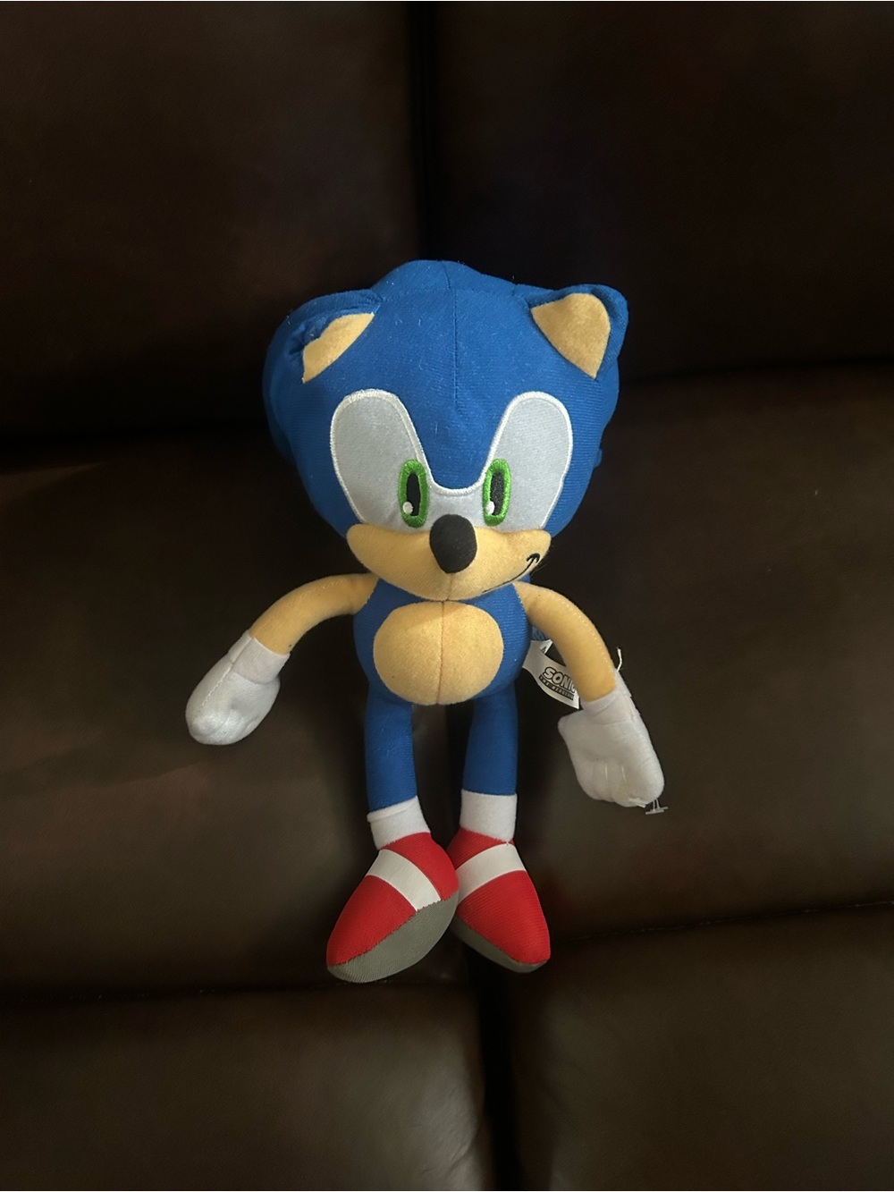Blue Sonic-Style Plush Toy - Soft Kids Stuffed Character